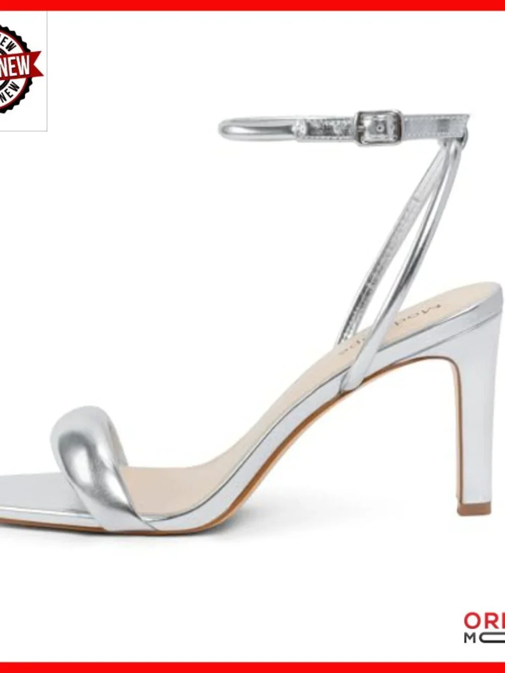 Strappy Heeled Sandals Square Open Toe Ankle Strap 8cm Heels Party Wedding